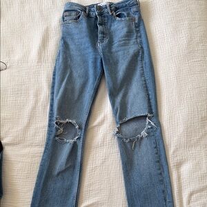Zara Distressed Blue Jeans